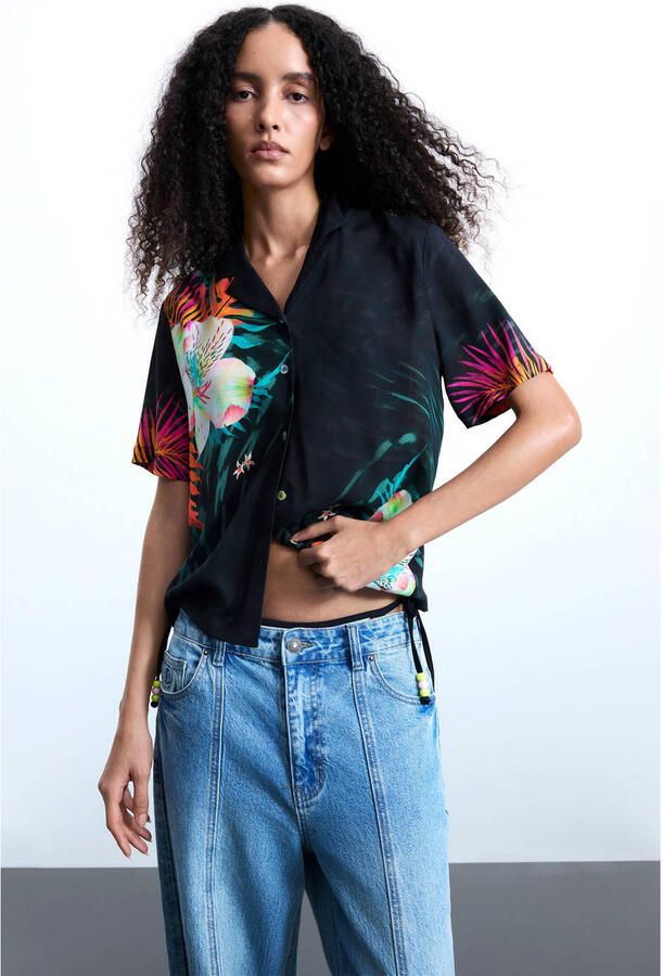 Desigual gebloemde blouse zwart