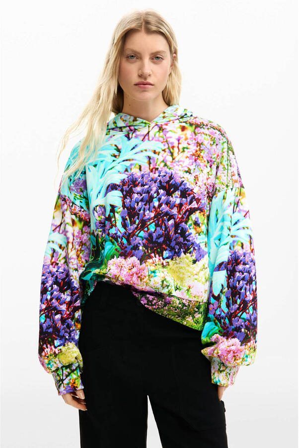 Desigual gebloemde hoodie multi