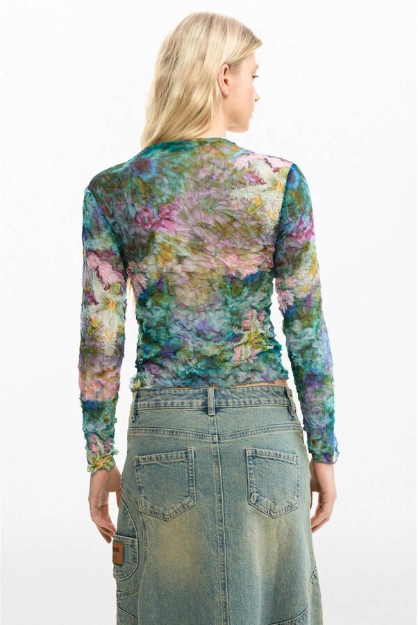 Desigual gebloemde top meerkleurig - Foto 2