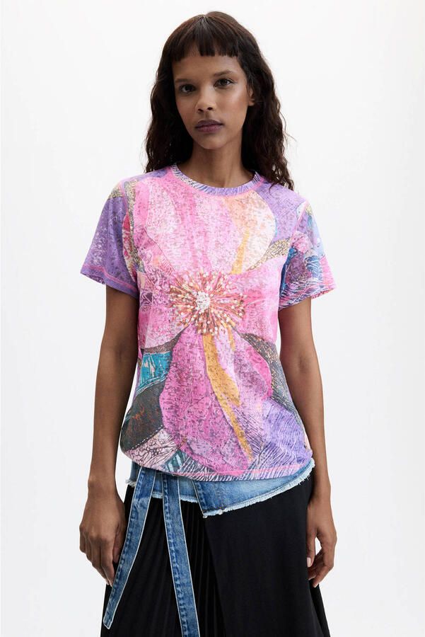 Desigual gebloemde top roze