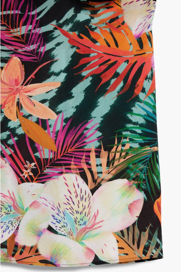 Desigual gebloemde zomerjurk zwart - Foto 2