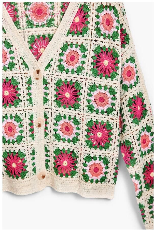 Desigual gebreid vest ecru - Foto 2