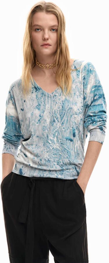 Desigual gebreide trui blauw