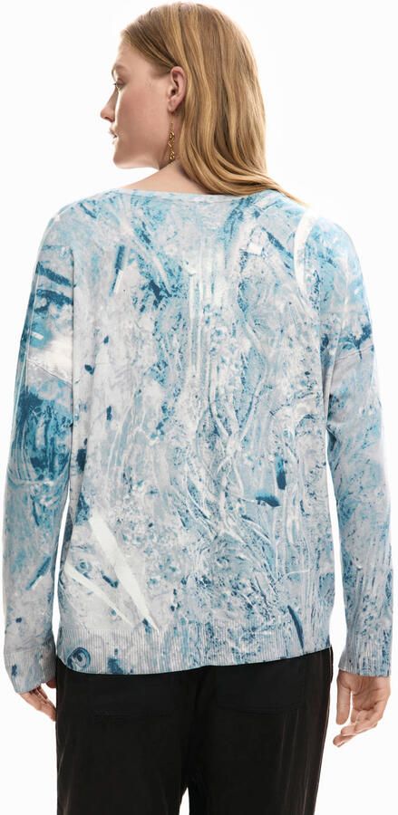 Desigual gebreide trui blauw - Foto 2