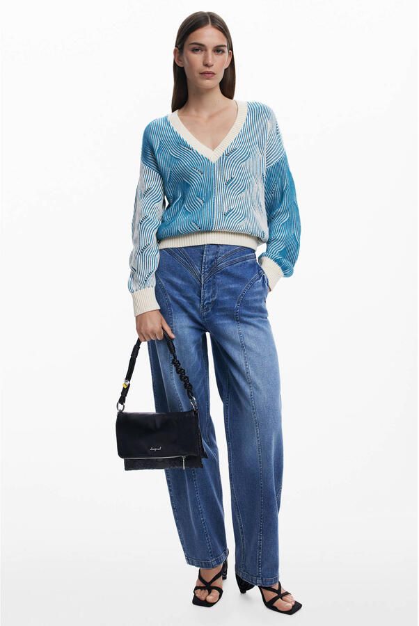Desigual gebreide trui blauw - Foto 2