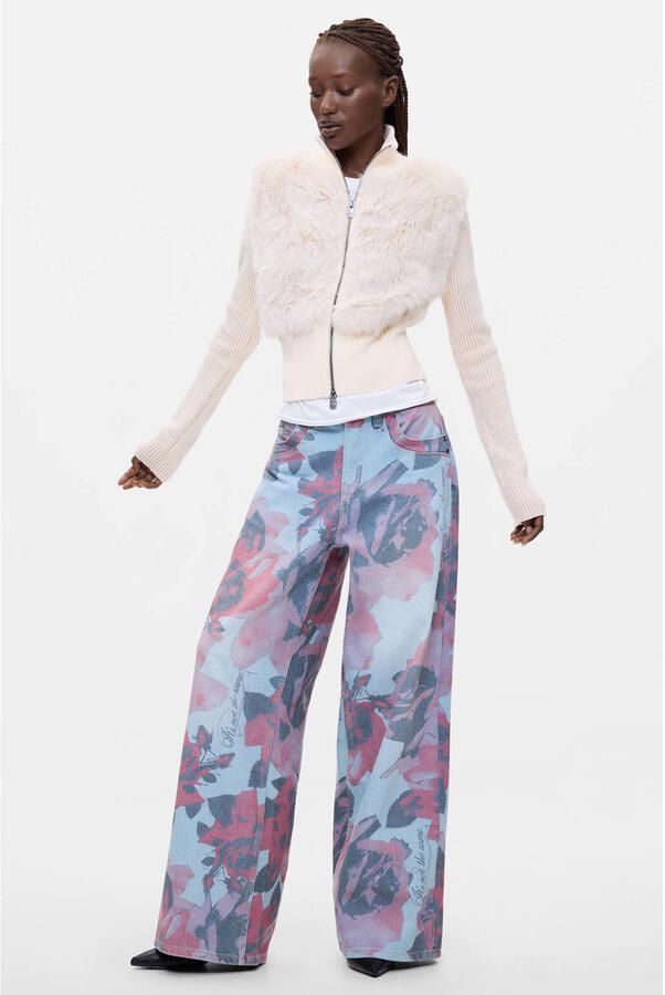 Desigual gebreid vest ecru