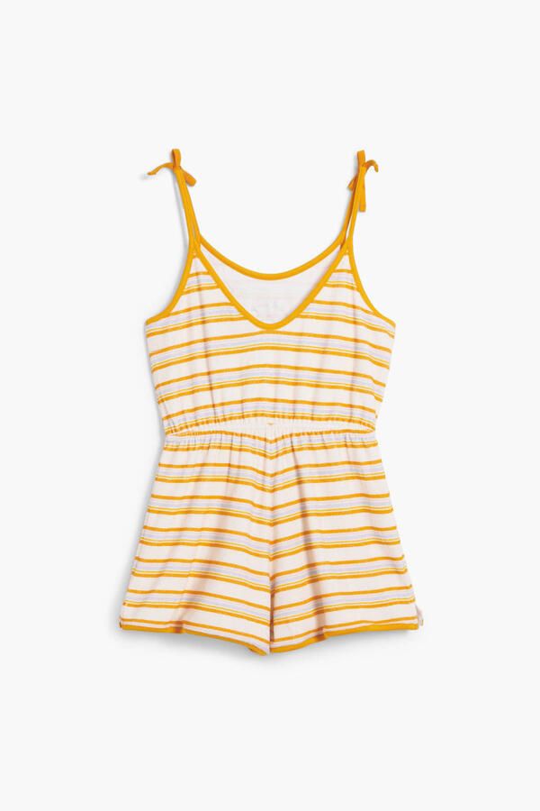 Desigual gestreepte jumpsuit oranje - Foto 2