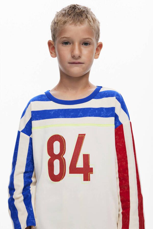 Desigual gestreepte T-shirt ecru
