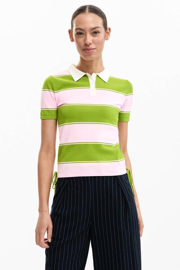 Desigual gestreepte T-shirt groen