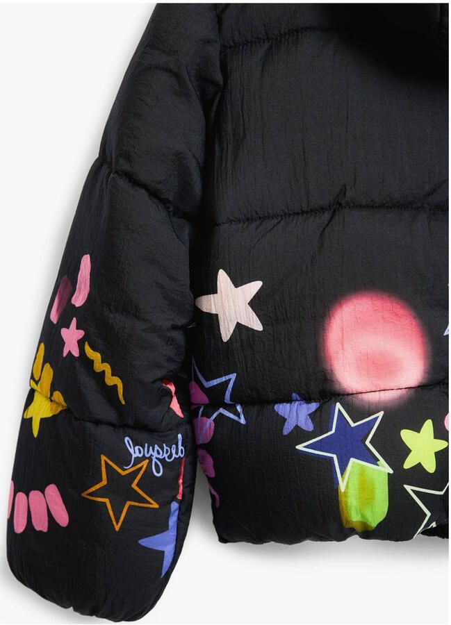 Desigual gewatteerde jas zwart - Foto 3