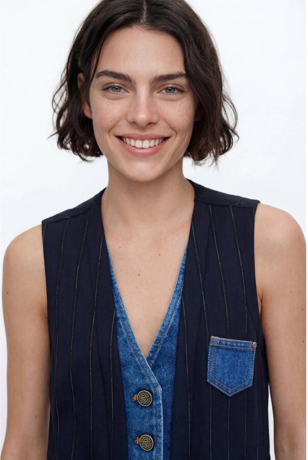 Desigual gilet blauw - Foto 2