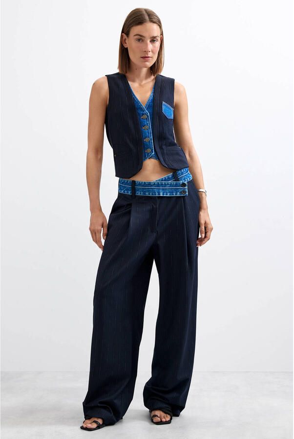Desigual gilet blauw - Foto 3