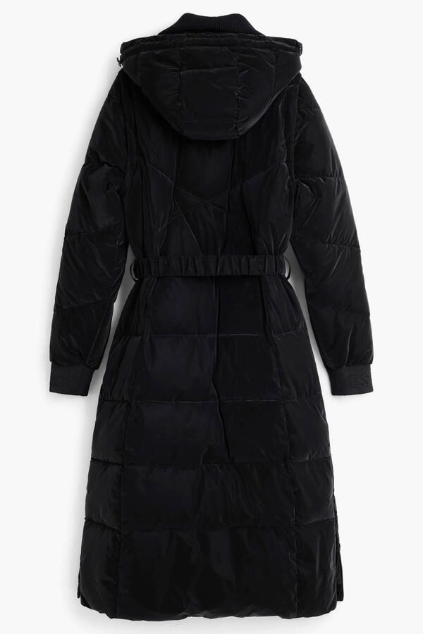 Desigual imitatieleren winterjas met ceintuur zwart - Foto 2