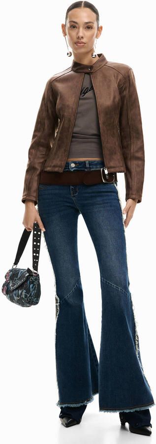 Desigual Leren Jas CHAQ_SAND 26SWEW10 - Foto 2