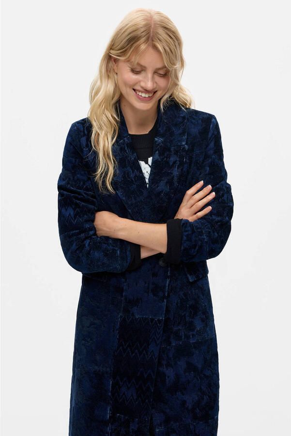 Desigual jacquard manteljas blauw