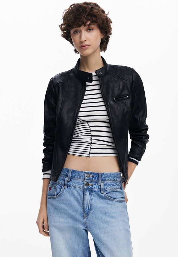 Desigual Zwarte Ritsjas Lente Zomer Vrouwen Black Dames - Foto 3