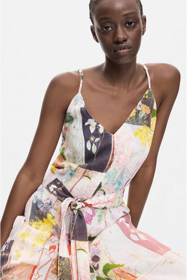 Desigual jumpsuit met print en linnen meerkleurig - Foto 2