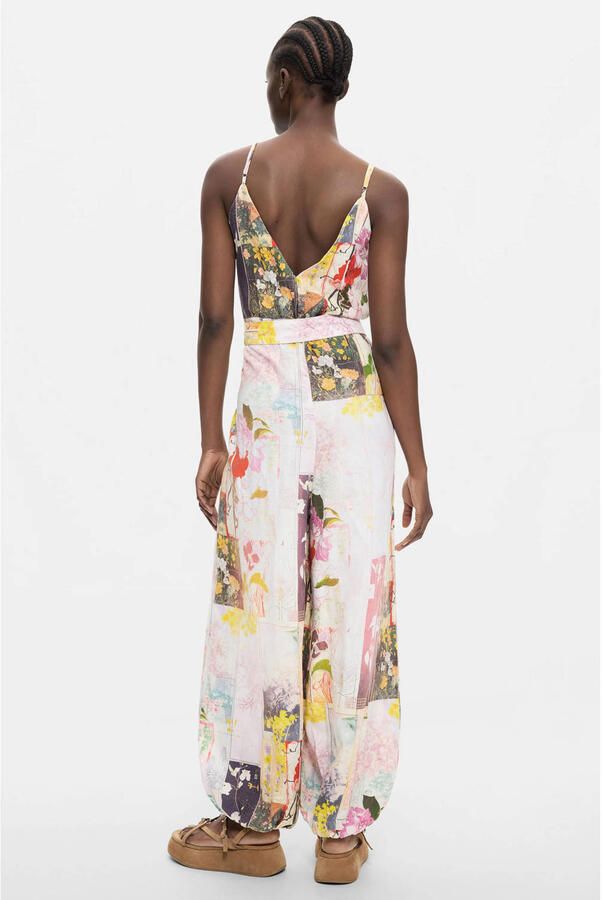Desigual jumpsuit met print en linnen meerkleurig - Foto 3