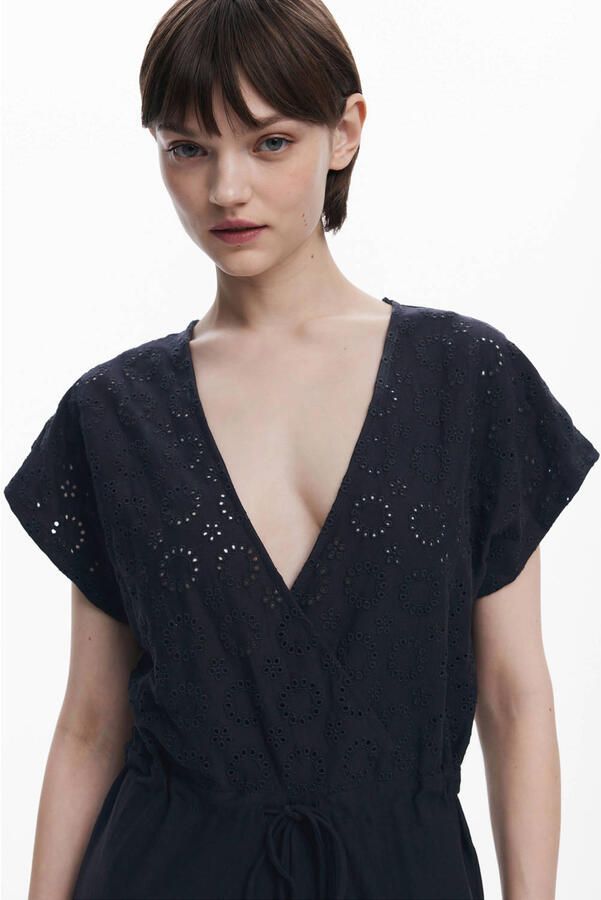 Desigual jumpsuit zwart broderie - Foto 2