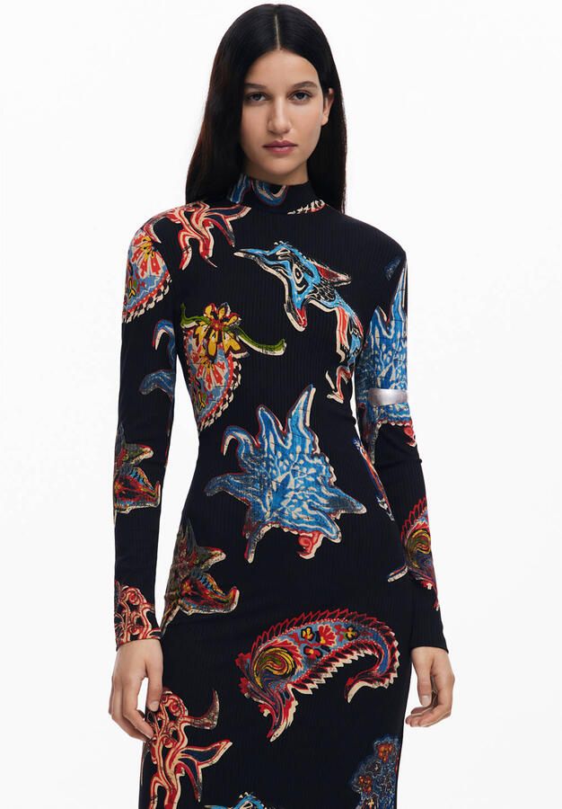 Desigual Lange Jurken Collectie in Viscose Mix Black Dames - Foto 3