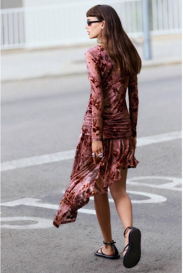 Desigual jurk met print rood - Foto 2