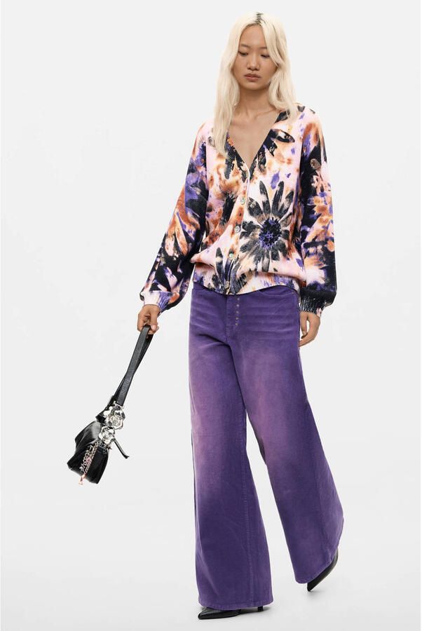 Desigual katoenen gebreide vest met print meerkleurig - Foto 2
