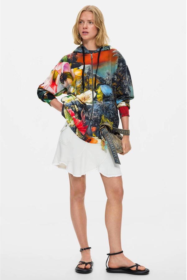 Desigual katoenen sweatvest met print meerkleurig - Foto 2