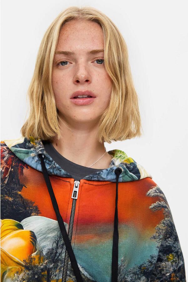 Desigual katoenen sweatvest met print meerkleurig - Foto 3