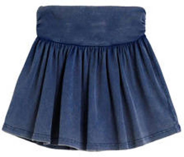 Desigual korte a-lijn rok met borduursels donkerblauw - Foto 2