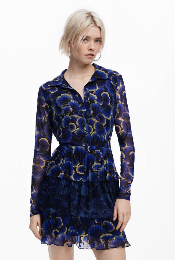 Desigual korte jurk blauw