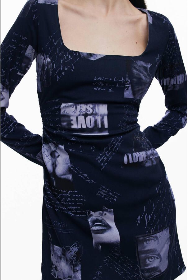 Desigual korte jurk donkerblauw
