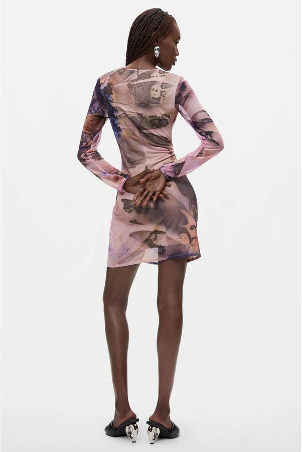 Desigual korte jurk met print meerkleurig - Foto 2