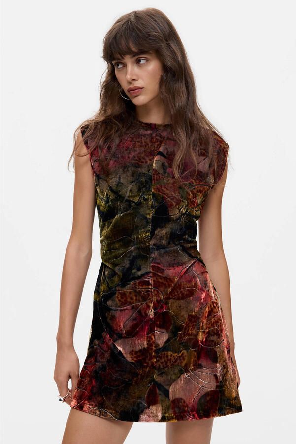Desigual korte jurk met print meerkleurig