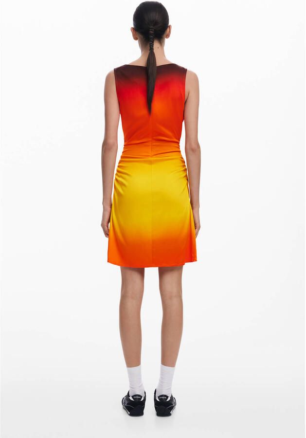 Desigual korte jurk oranje - Foto 2