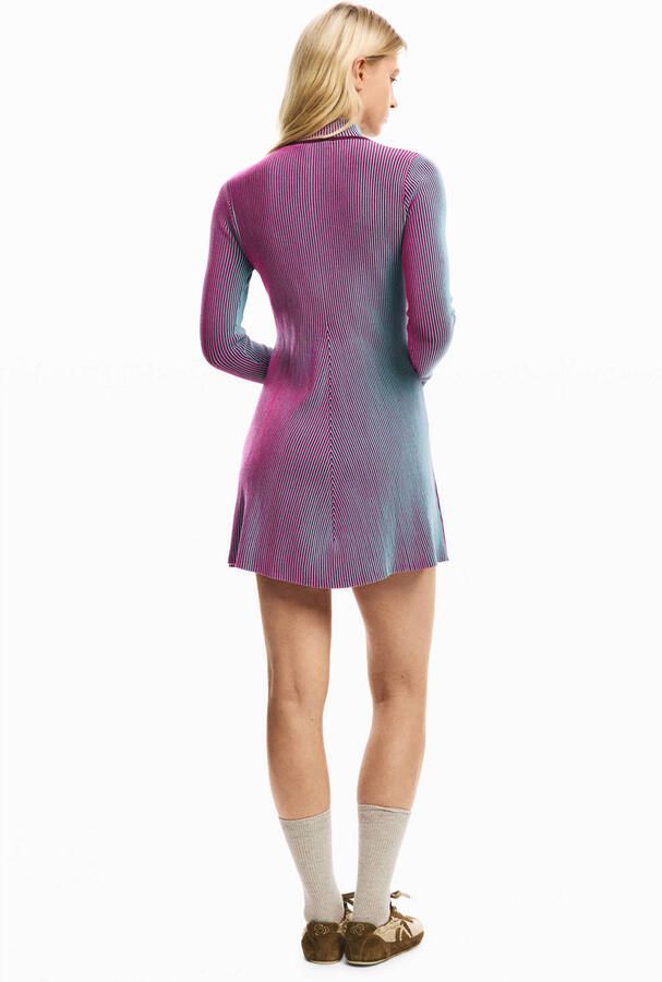 Desigual korte jurk paars - Foto 2
