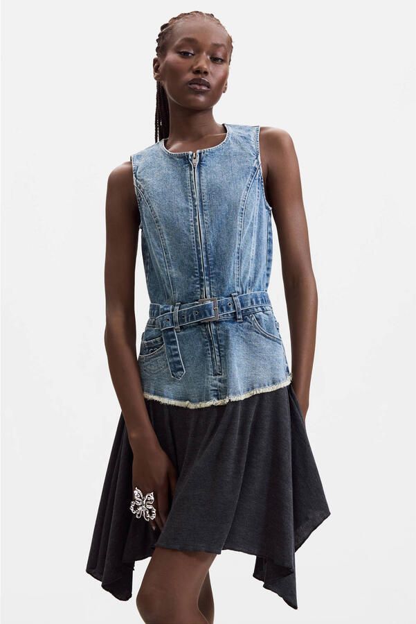 Desigual korte spijkerjurk middelblauw