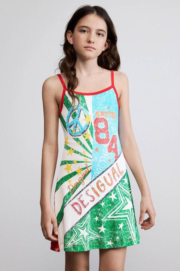 Desigual korte zomerjurk met print rood