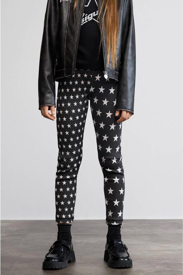 Desigual legging met sterren zwart