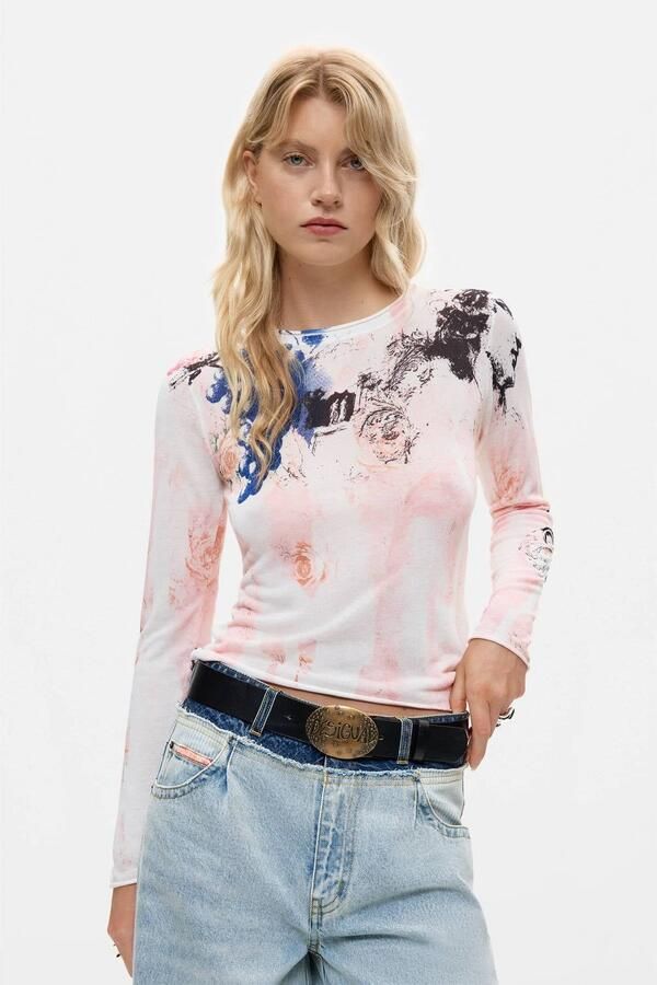 Desigual leren riem zwart