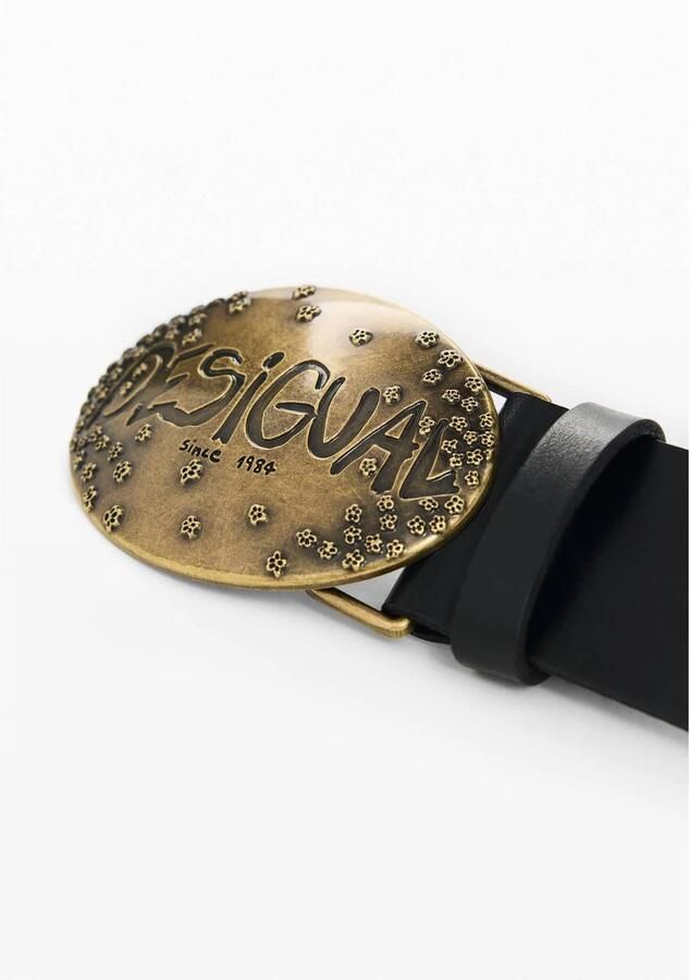 Desigual leren riem zwart - Foto 2