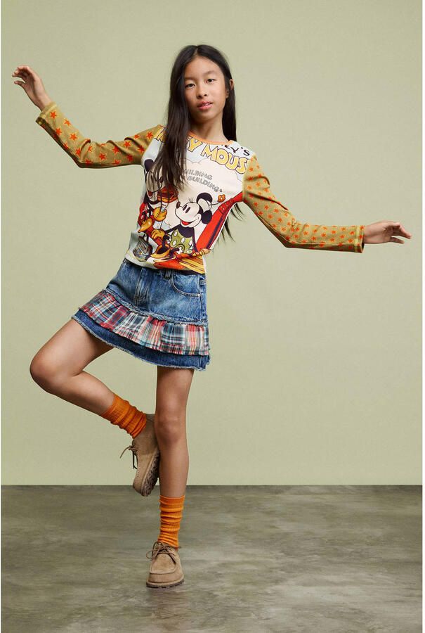 Desigual longsleeve met sterren geel - Foto 2