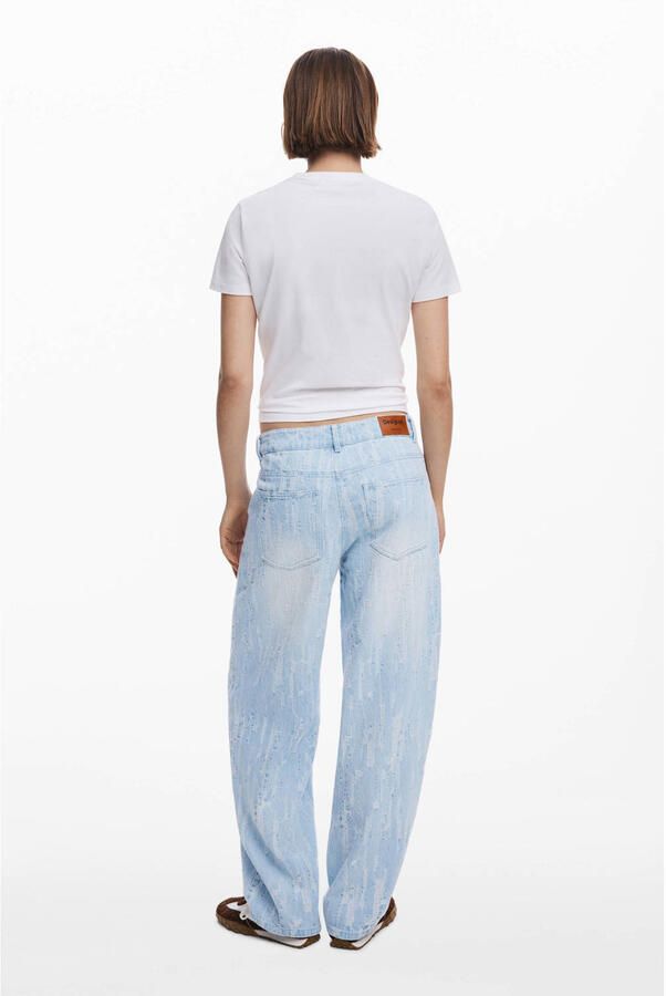Desigual low waist baggy jeans light blue denim - Foto 2