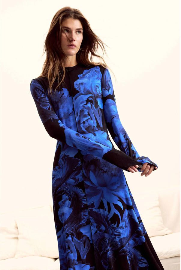 Desigual maxi jurk blauw