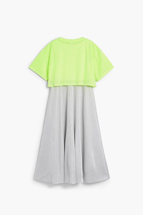 Desigual maxi jurk limegroen - Foto 2