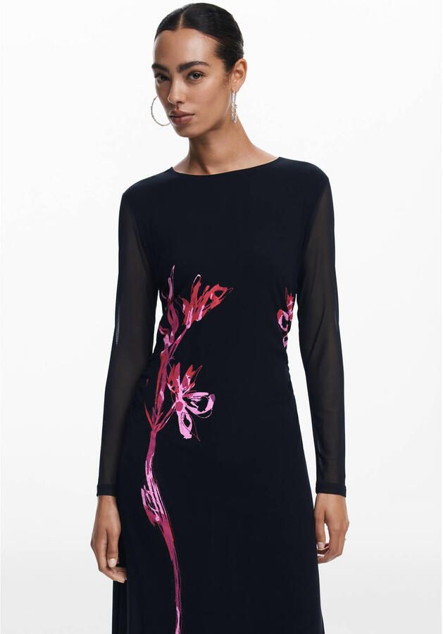 Desigual maxi jurk zwart - Foto 2