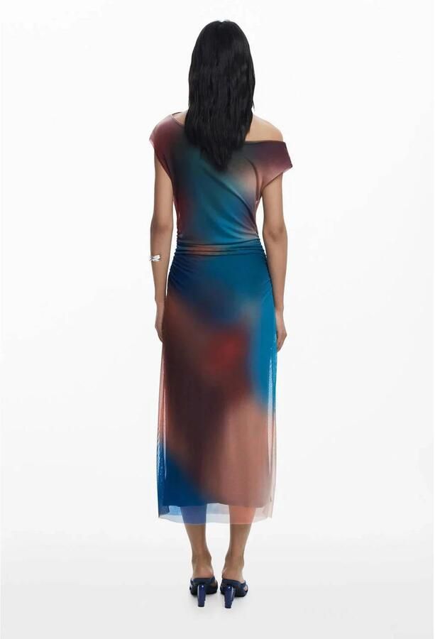 Desigual mesh midi jurk multi - Foto 2