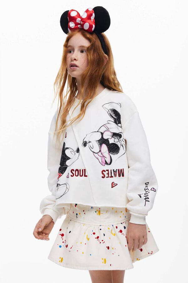 Desigual Mickey Mouse sweater ecru