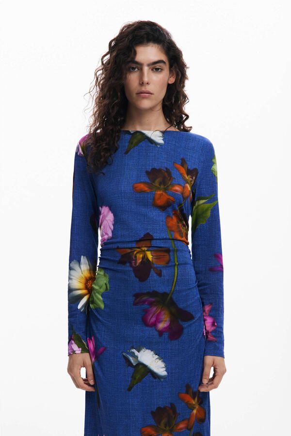 Desigual Lange Jurken Collectie in Viscose Mix Multicolor Dames - Foto 3