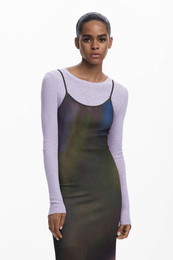 Desigual midi jurk donkergroen