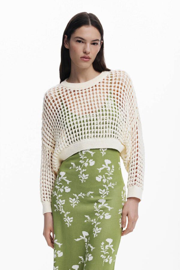 Desigual midi jurk gehaakt groen
